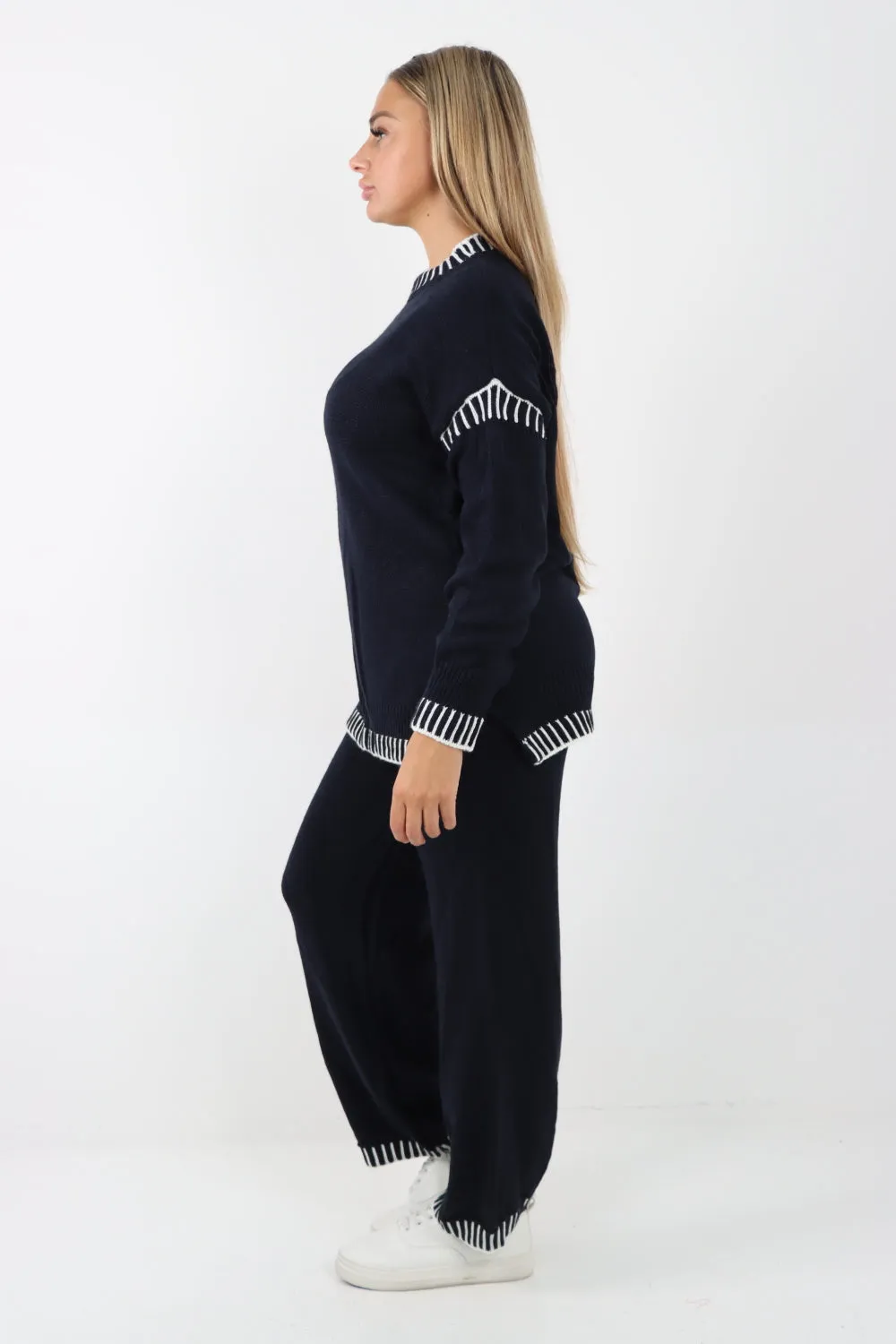 Italian Patch Knitted Co-Ord Set Tracksuit