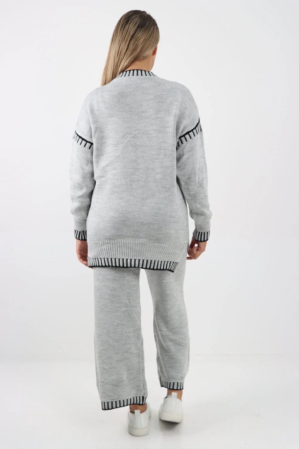 Italian Patch Knitted Co-Ord Set Tracksuit