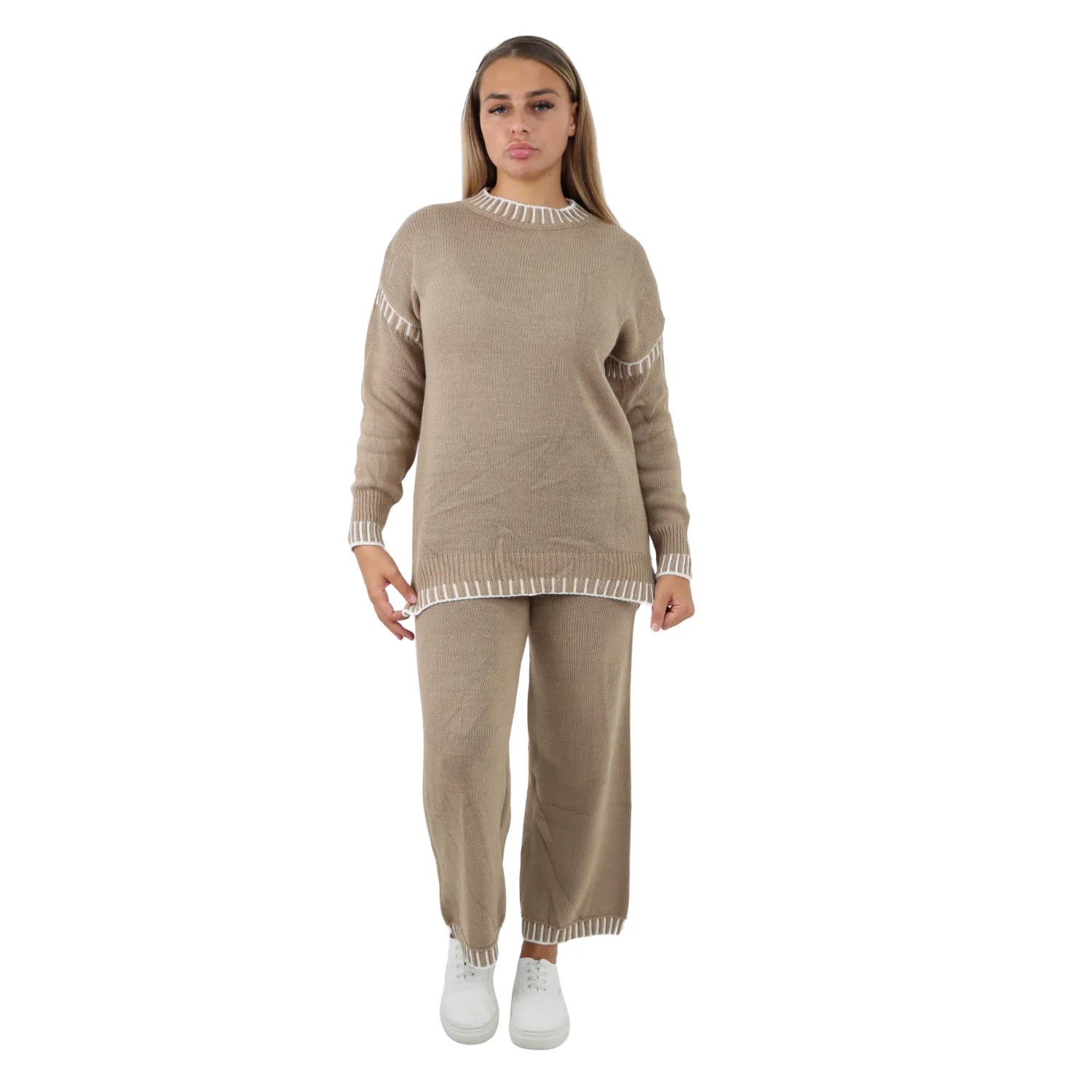 Italian Patch Knitted Co-Ord Set Tracksuit