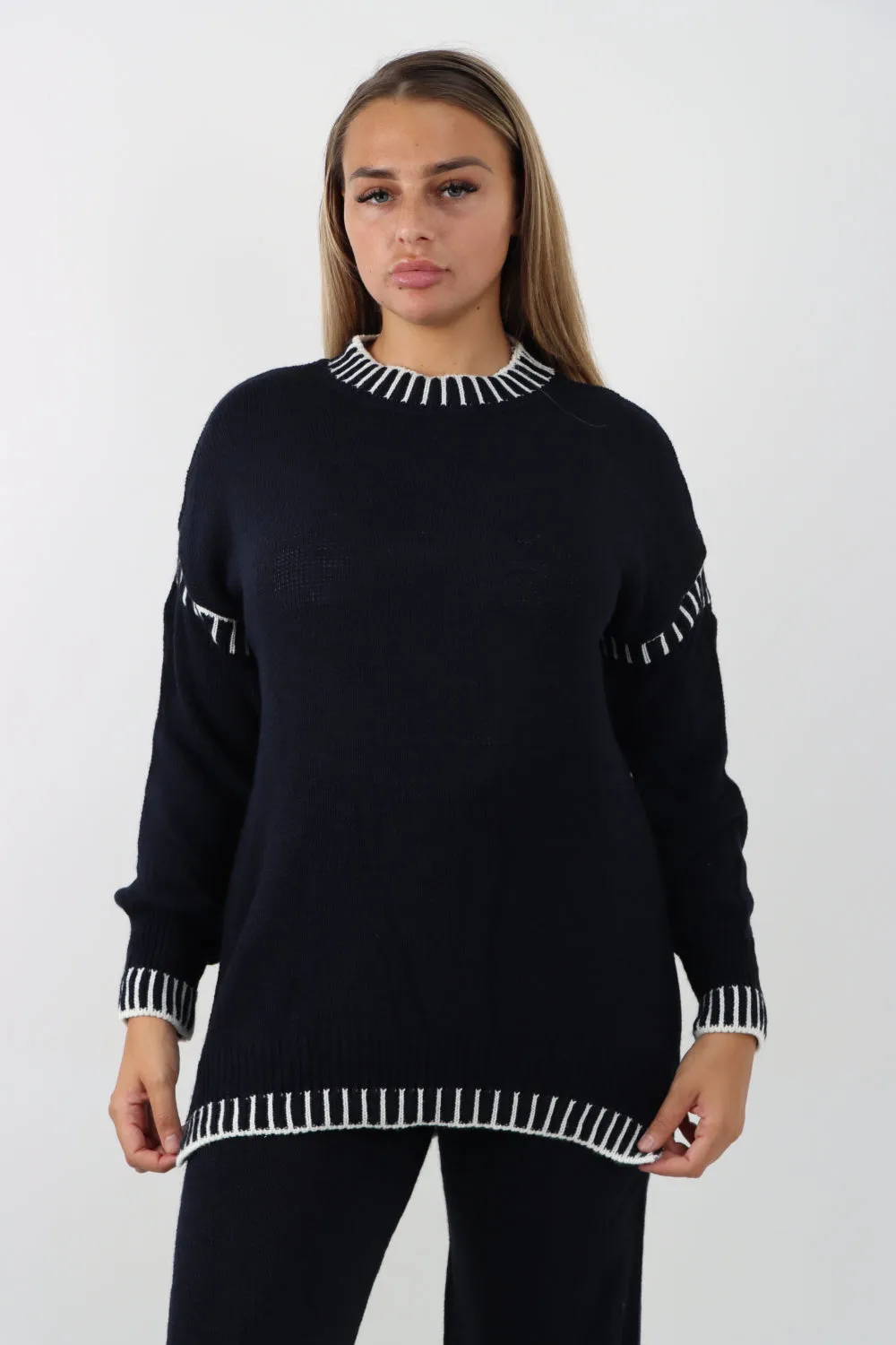 Italian Patch Knitted Co-Ord Set Tracksuit