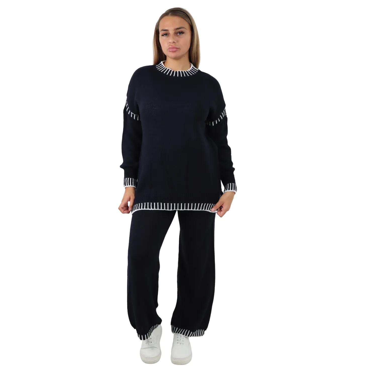 Italian Patch Knitted Co-Ord Set Tracksuit