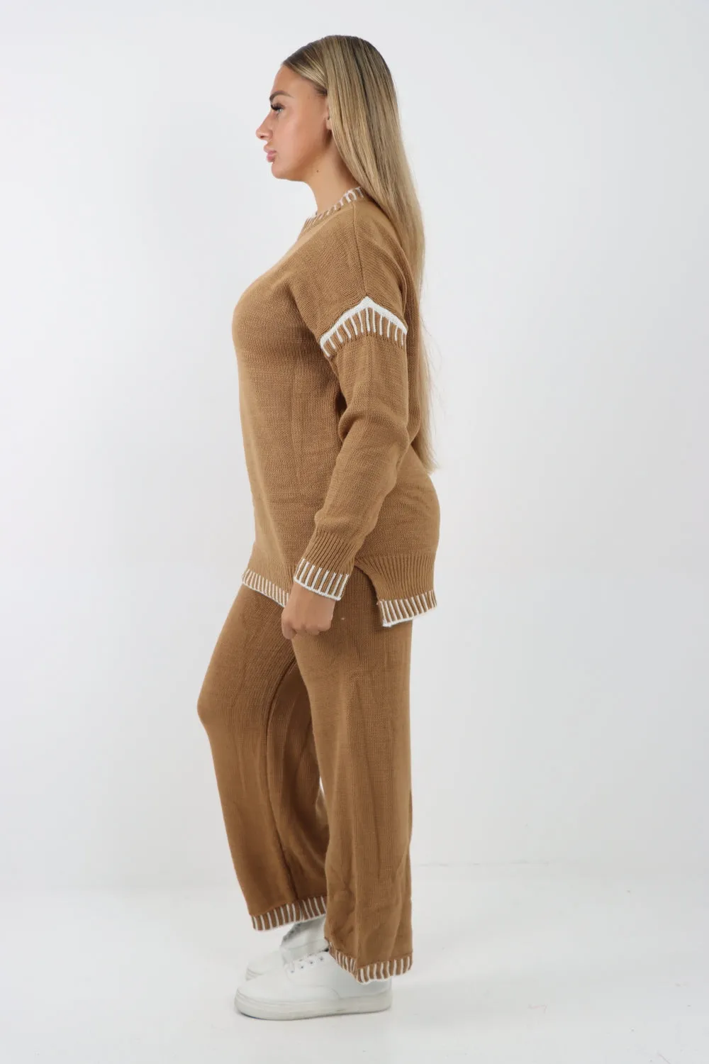 Italian Patch Knitted Co-Ord Set Tracksuit