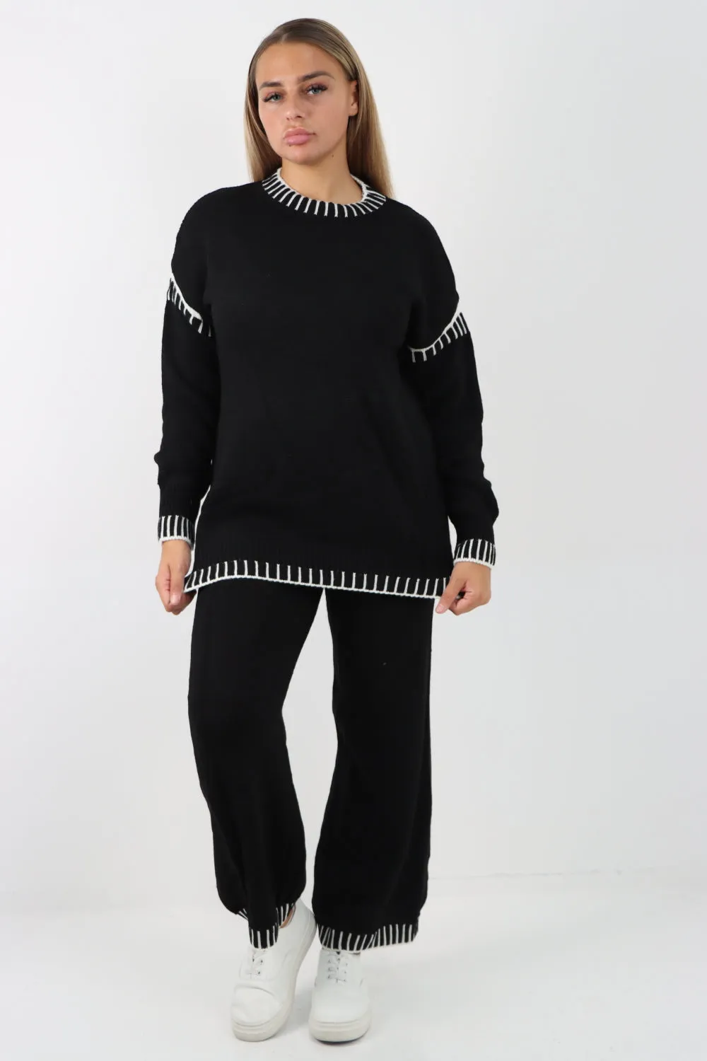 Italian Patch Knitted Co-Ord Set Tracksuit