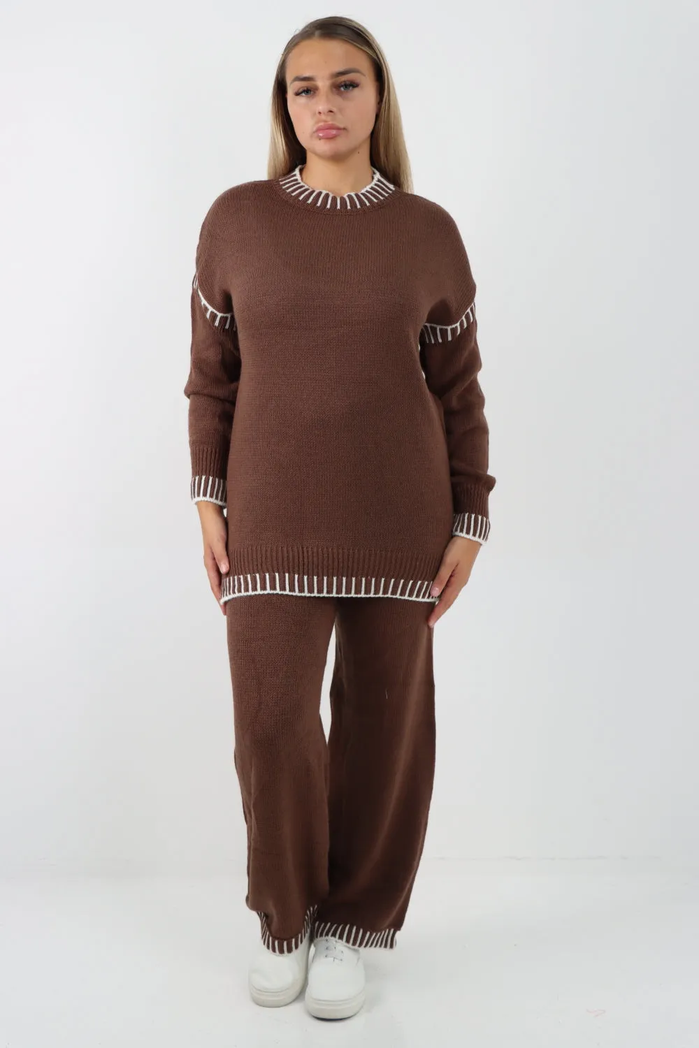 Italian Patch Knitted Co-Ord Set Tracksuit
