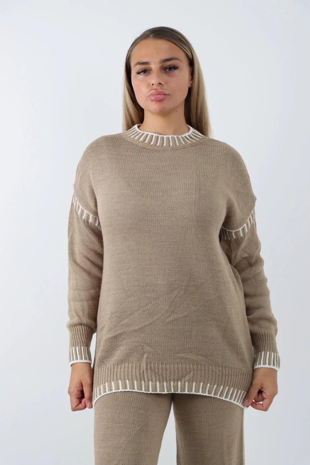 Italian Patch Knitted Co-Ord Set Tracksuit