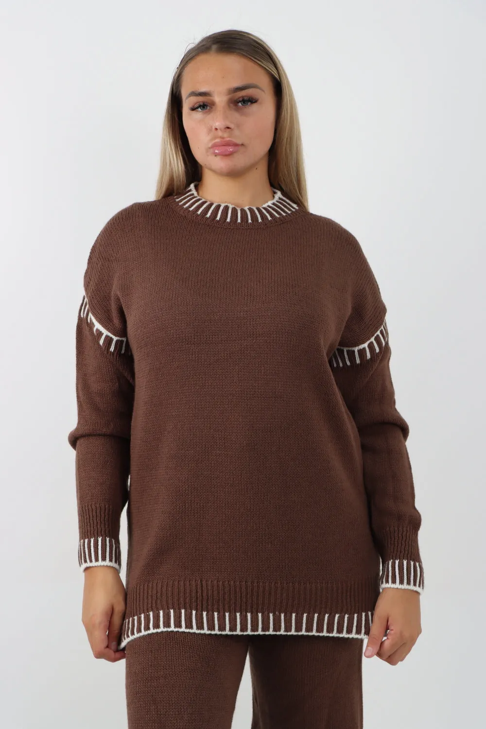 Italian Patch Knitted Co-Ord Set Tracksuit