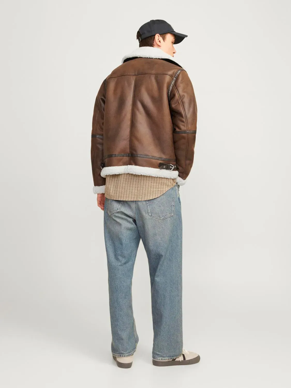 Jack Jones Cole Aviator Jacket Chocolate Brown