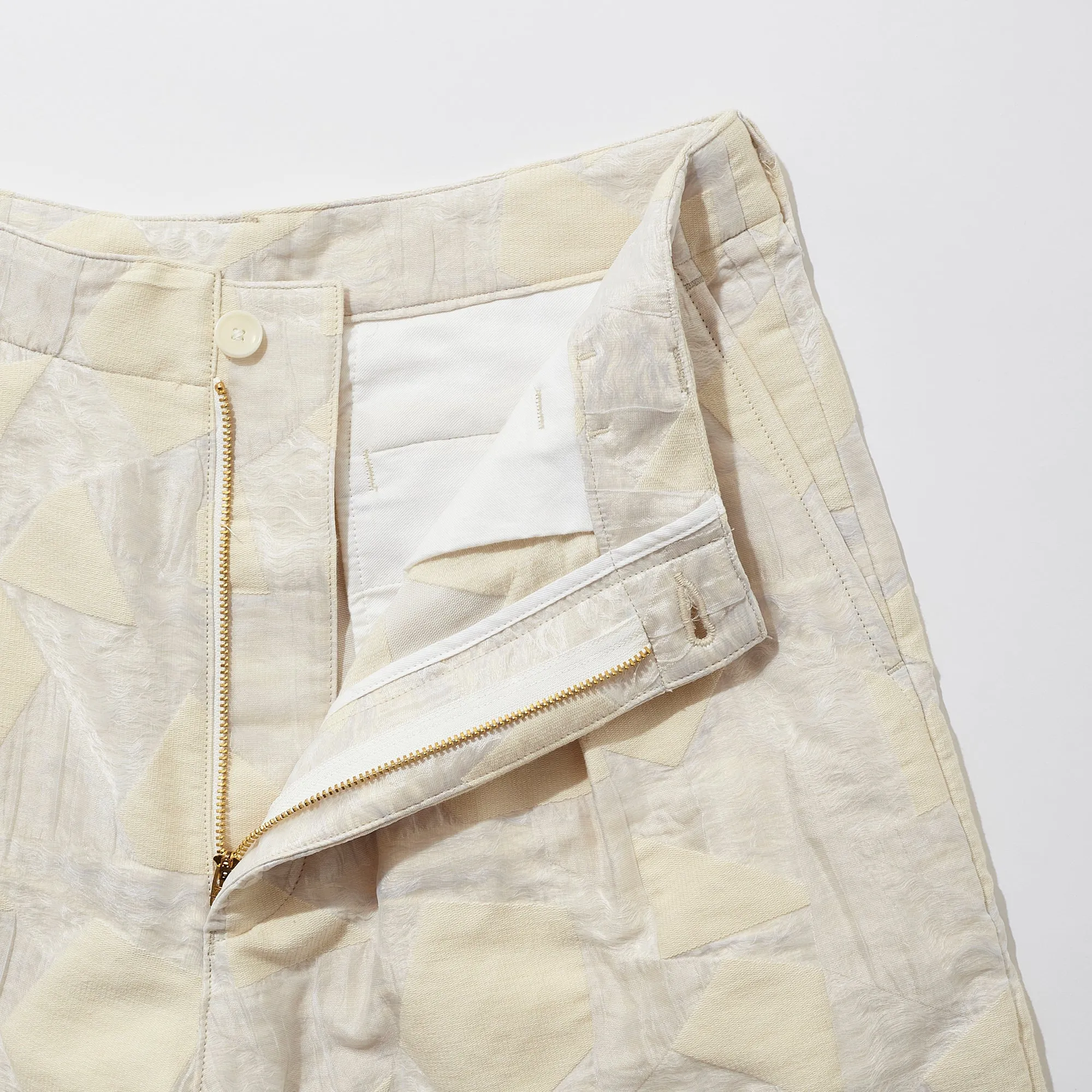 Jacquard Patchwork 3/4 Trousers