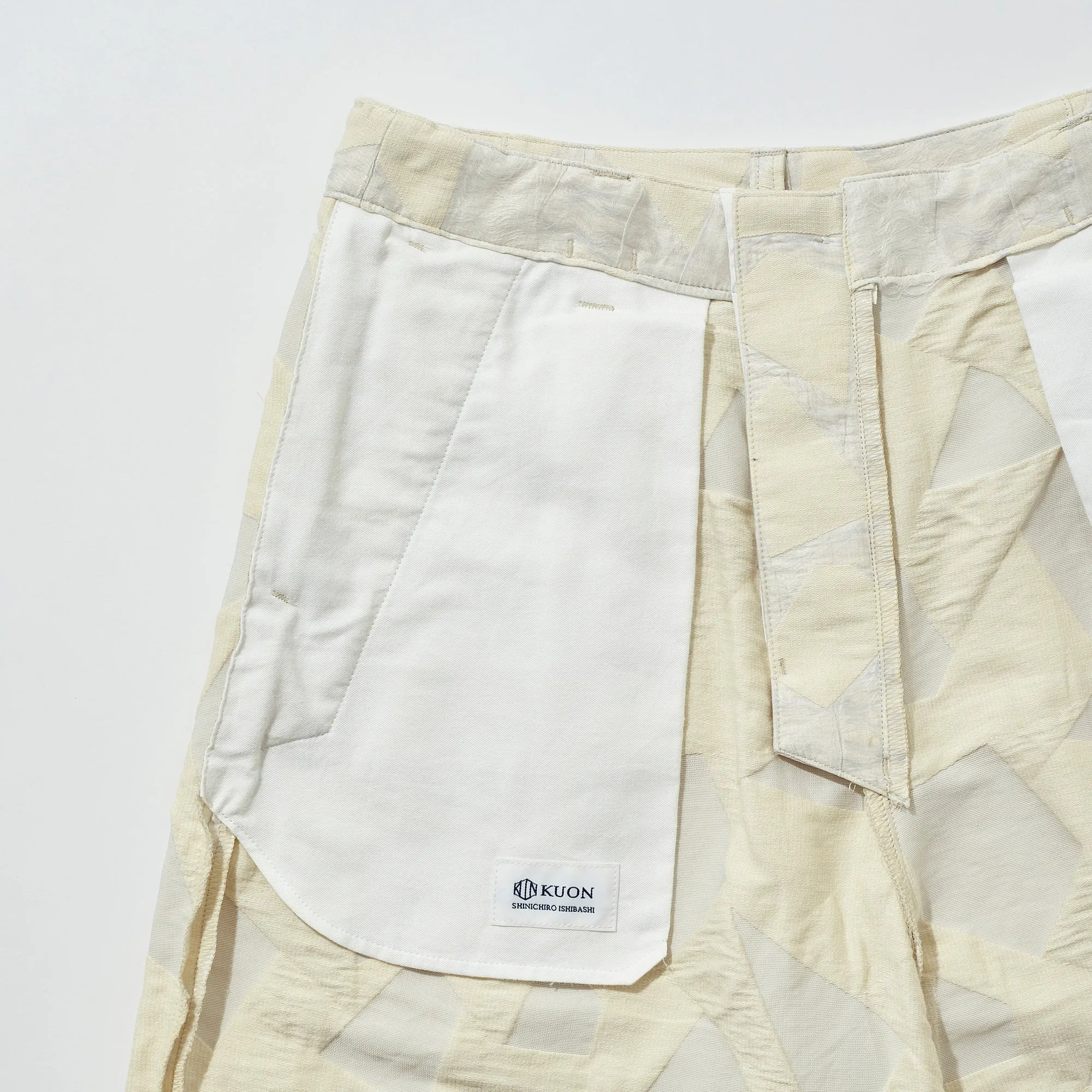 Jacquard Patchwork 3/4 Trousers