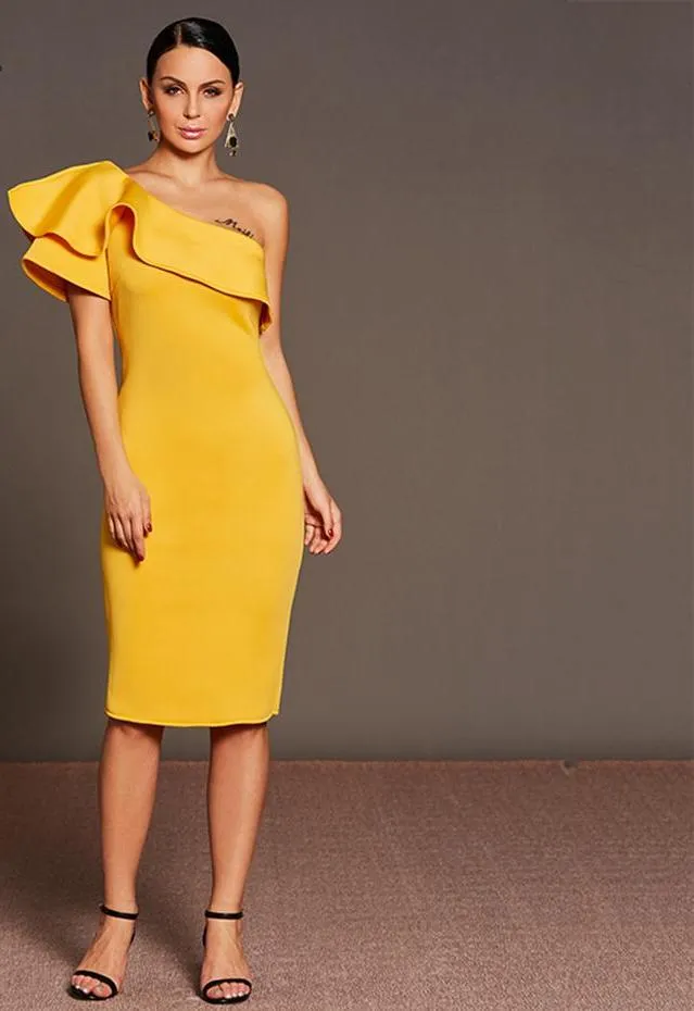 Jennie Asymmetric One Shoulder Dress