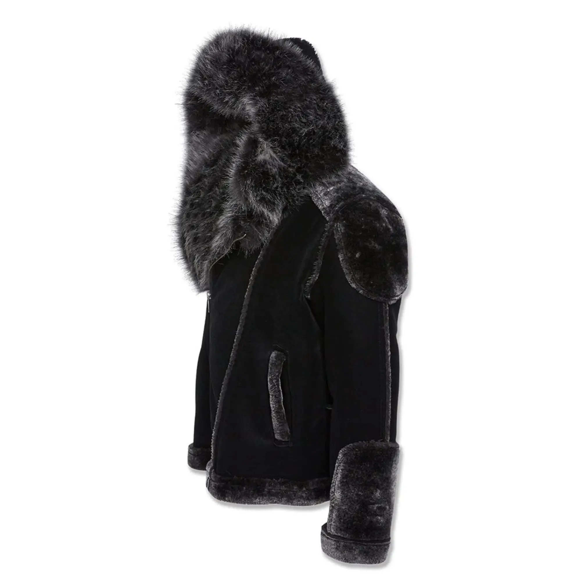 Jordan Craig Men El Jefe Shearling Moto Jackets (New Black)