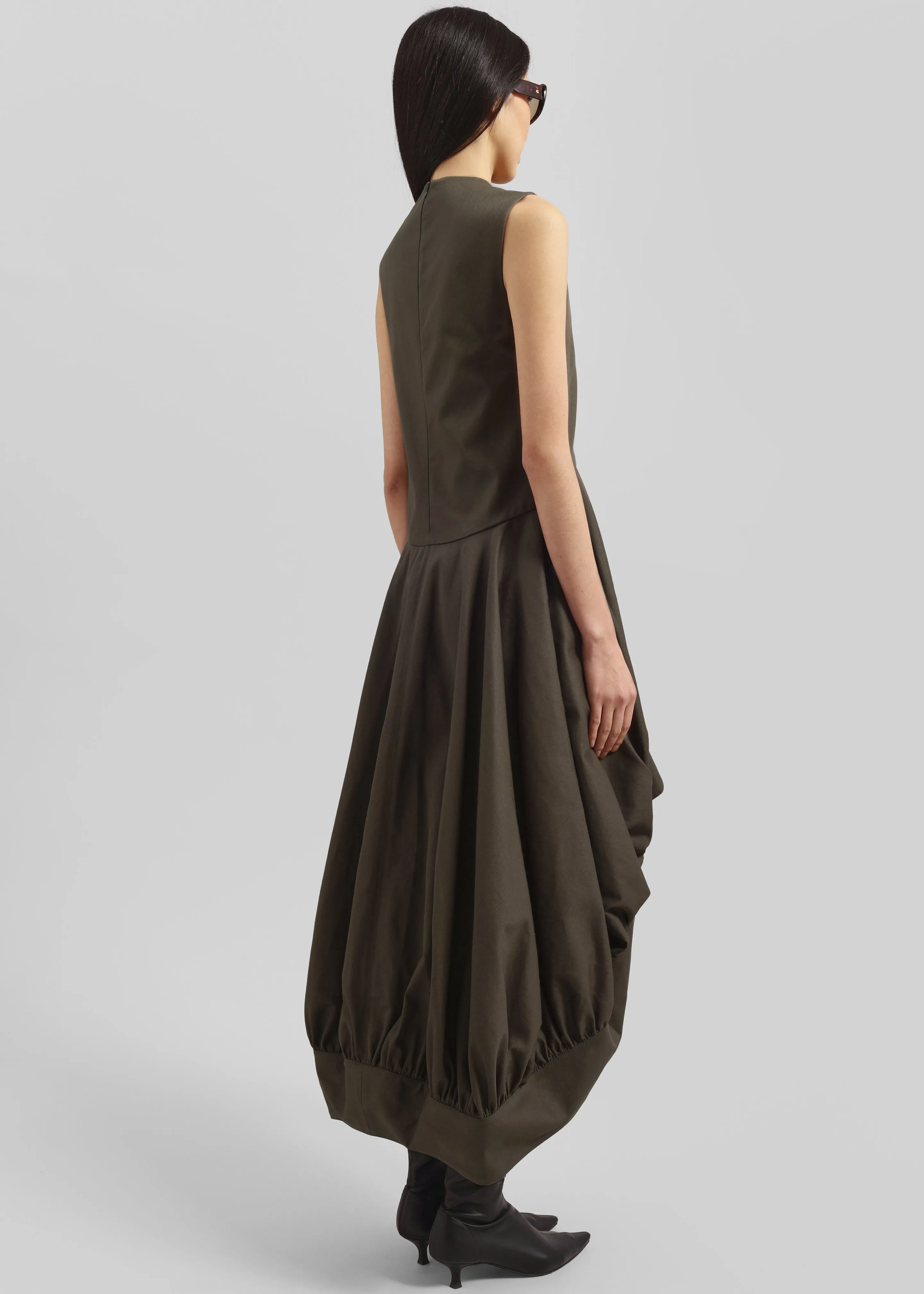 JW Anderson Balloon Hem Sleeveless Dress - Khaki