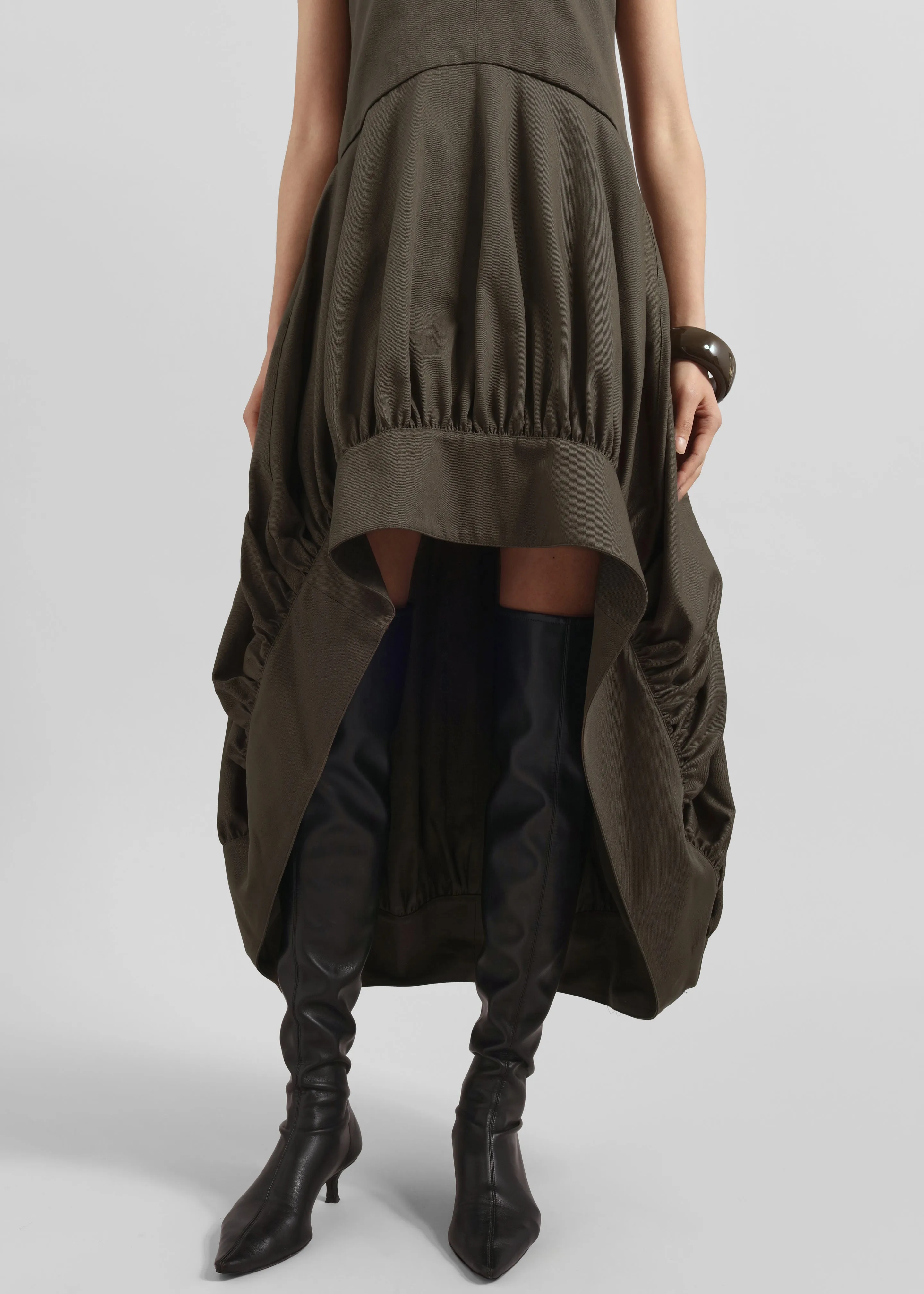 JW Anderson Balloon Hem Sleeveless Dress - Khaki
