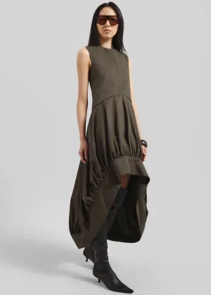 JW Anderson Balloon Hem Sleeveless Dress - Khaki