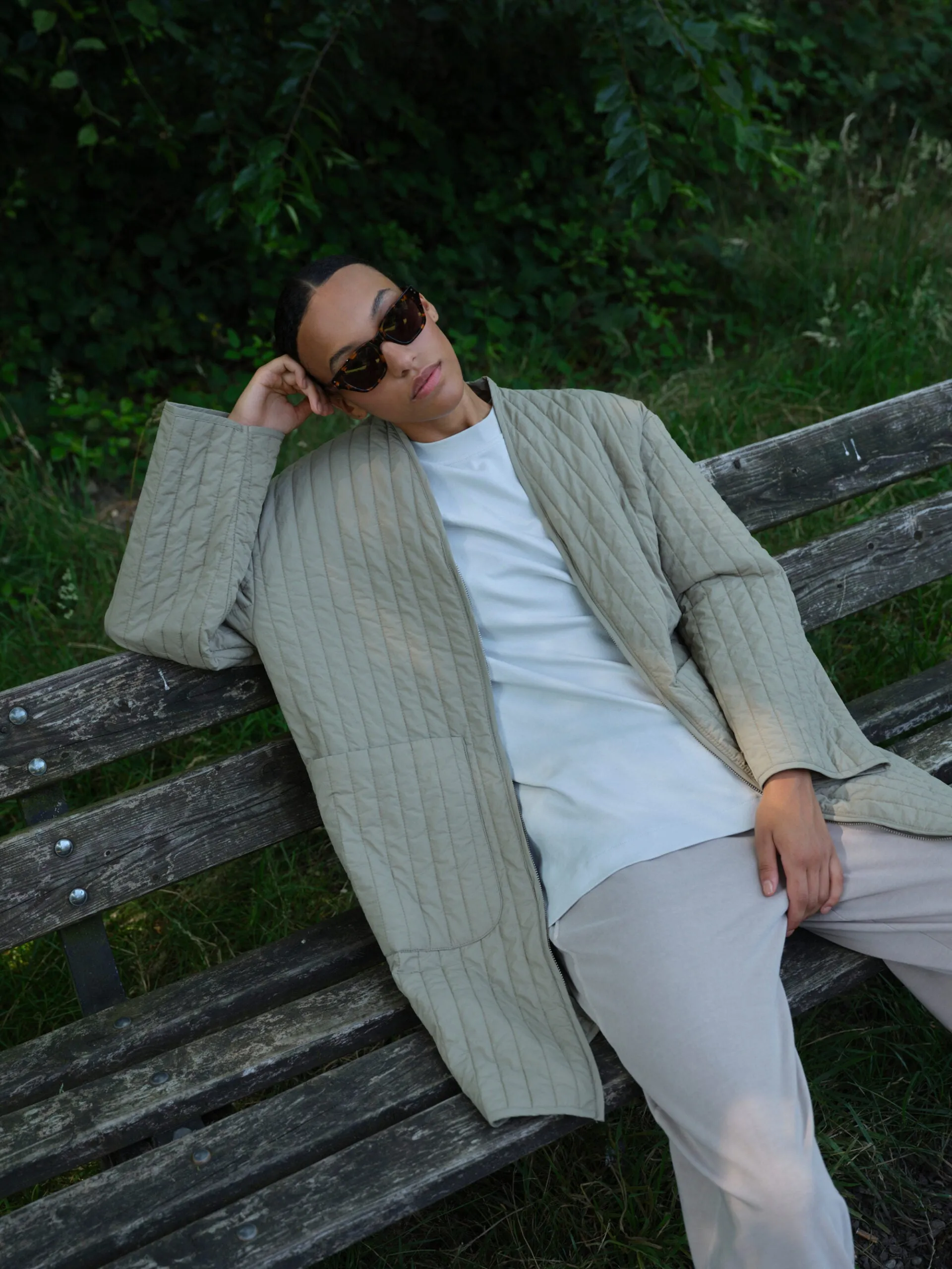 KHIVA COAT in PALE OLIVE