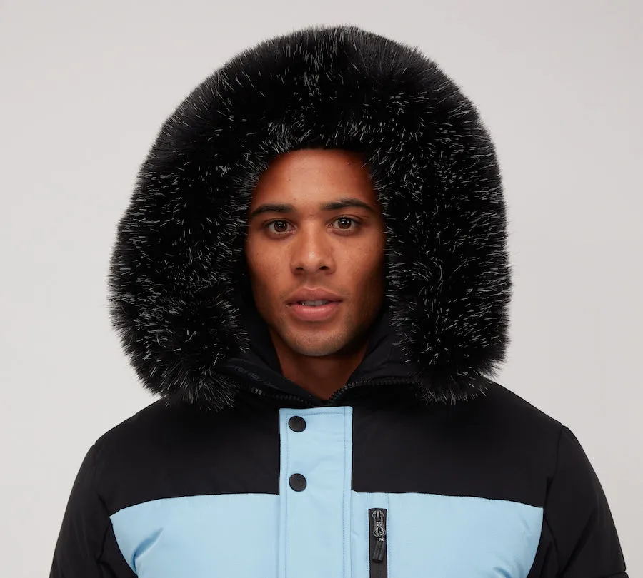 Kings Will Dream Sanders Puffer Bomber Jacket Sky Blue