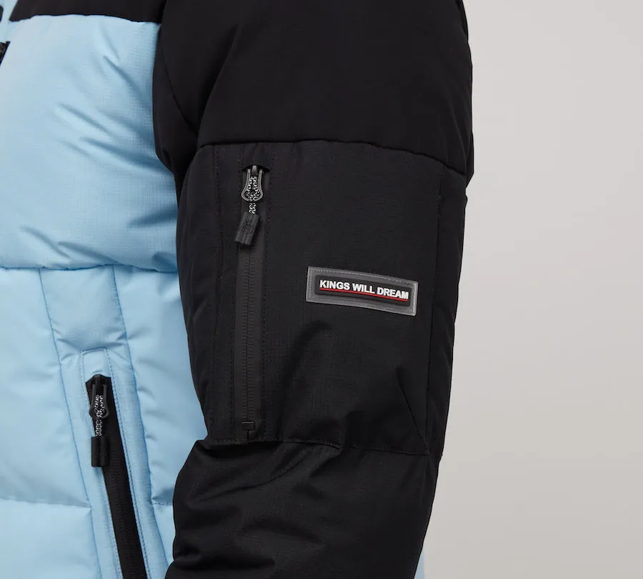 Kings Will Dream Sanders Puffer Bomber Jacket Sky Blue