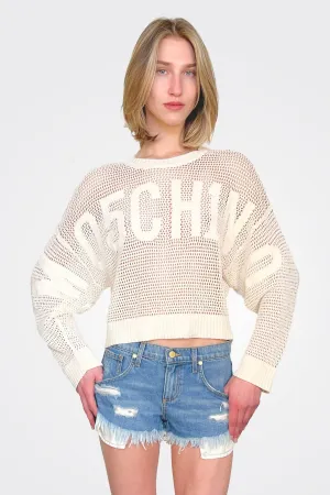 Knit Logo Sweater - Cream