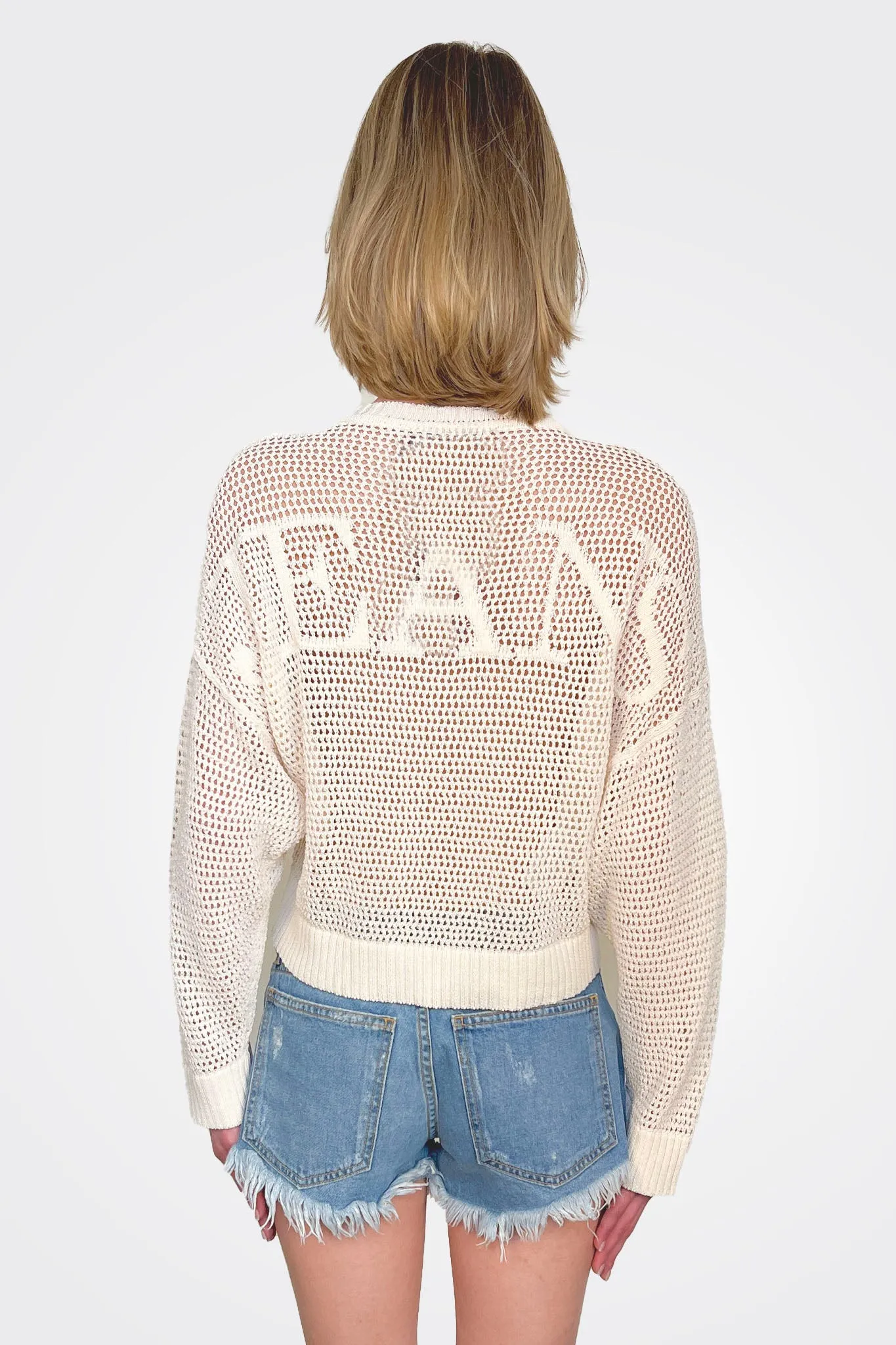 Knit Logo Sweater - Cream