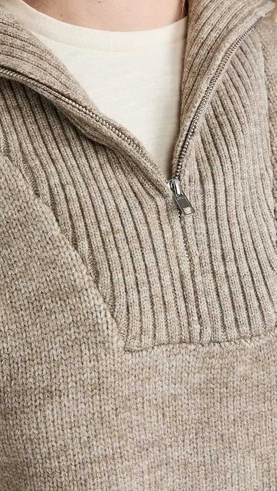KNIT ZIP PULLOVER