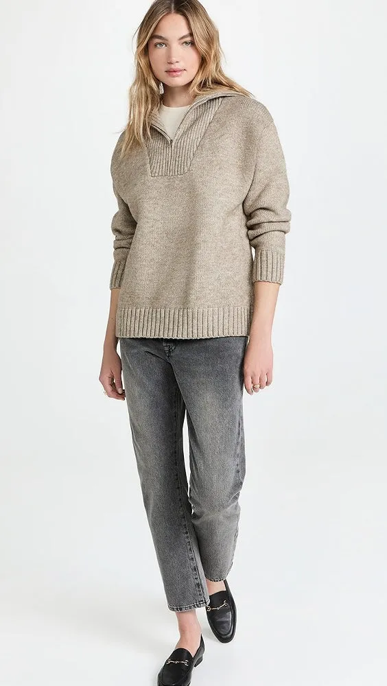 KNIT ZIP PULLOVER