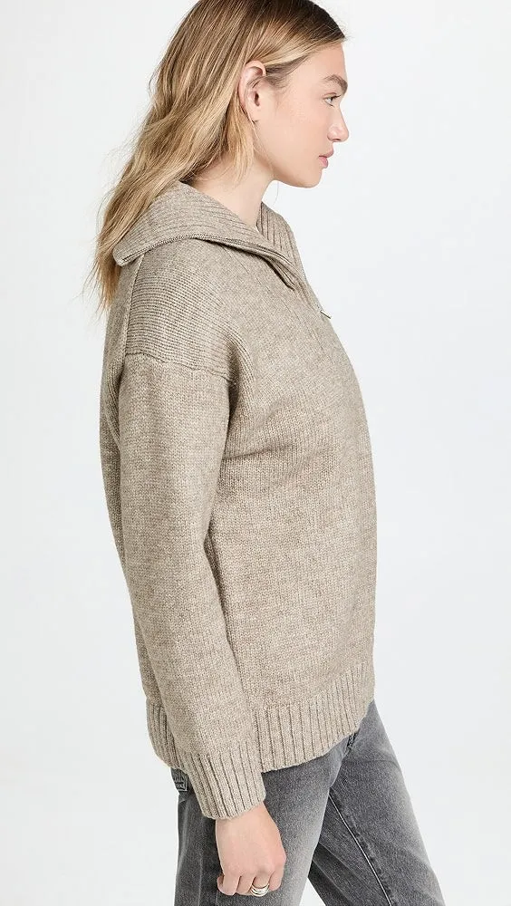 KNIT ZIP PULLOVER