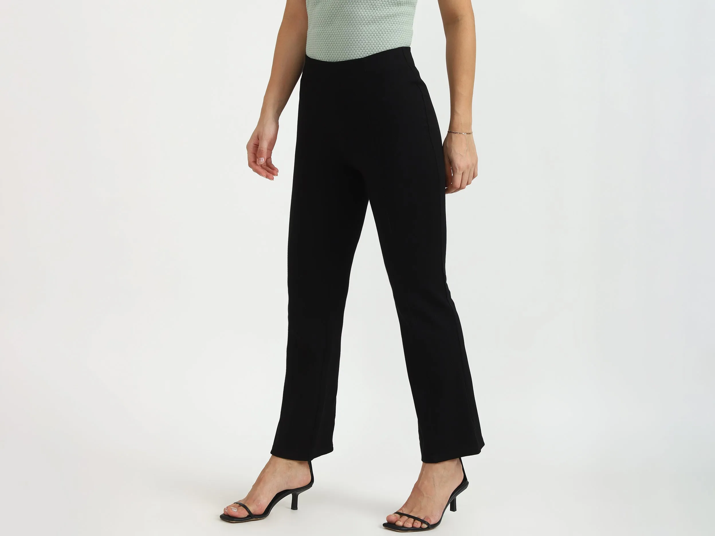 Ladies Solid Knitted Pants