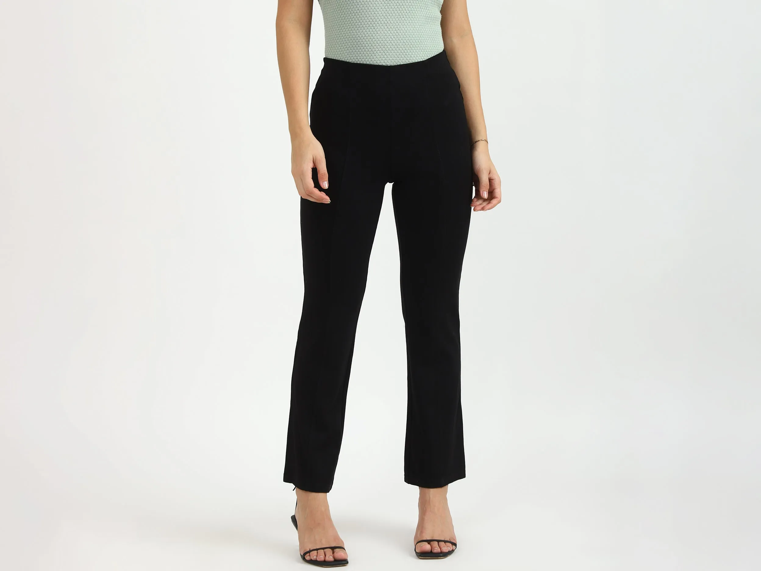 Ladies Solid Knitted Pants
