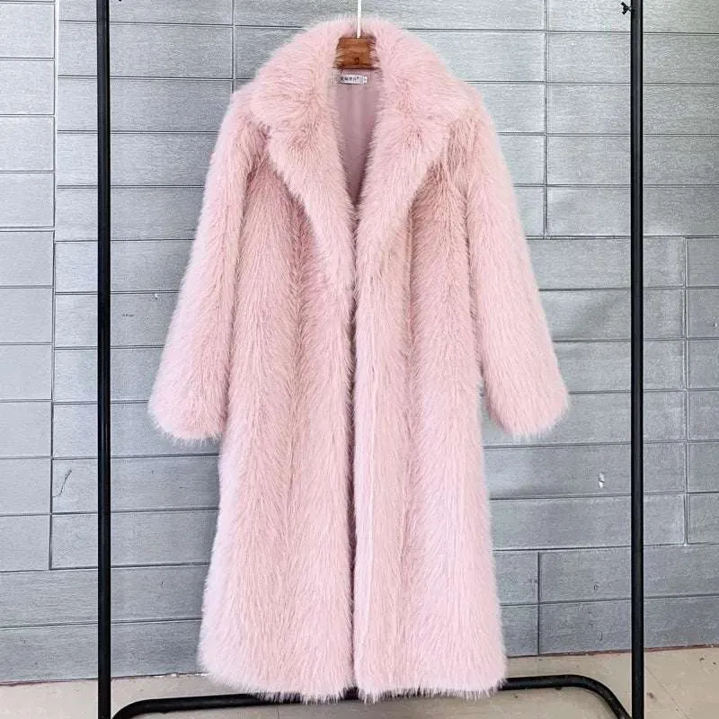 Lauren | Warm Long Faux Fur Overcoat