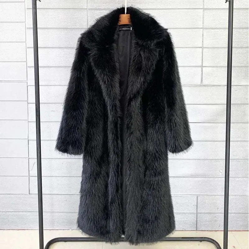 Lauren | Warm Long Faux Fur Overcoat