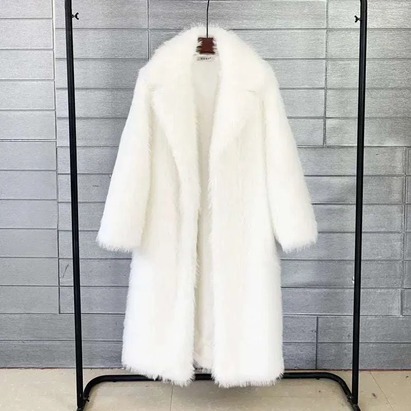 Lauren | Warm Long Faux Fur Overcoat