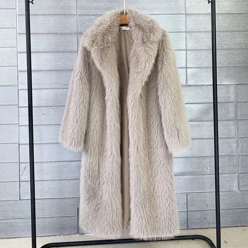 Lauren | Warm Long Faux Fur Overcoat
