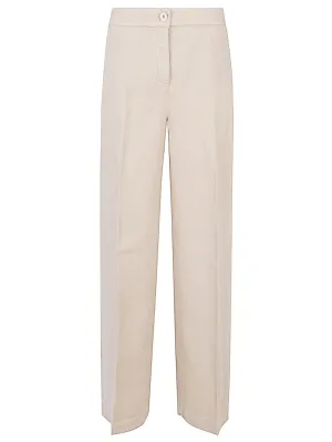 Linen blend trousers