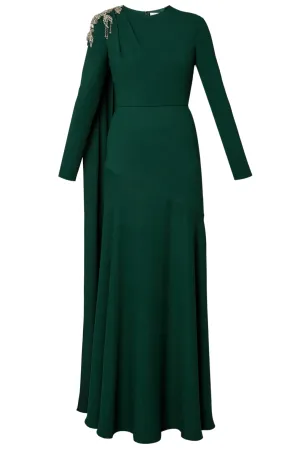 Long Sleeve Gown | Pine Green