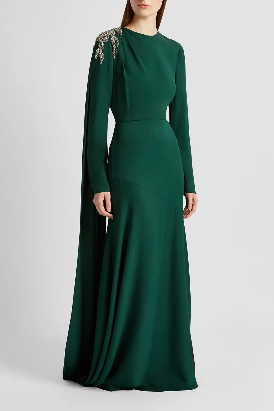 Long Sleeve Gown | Pine Green