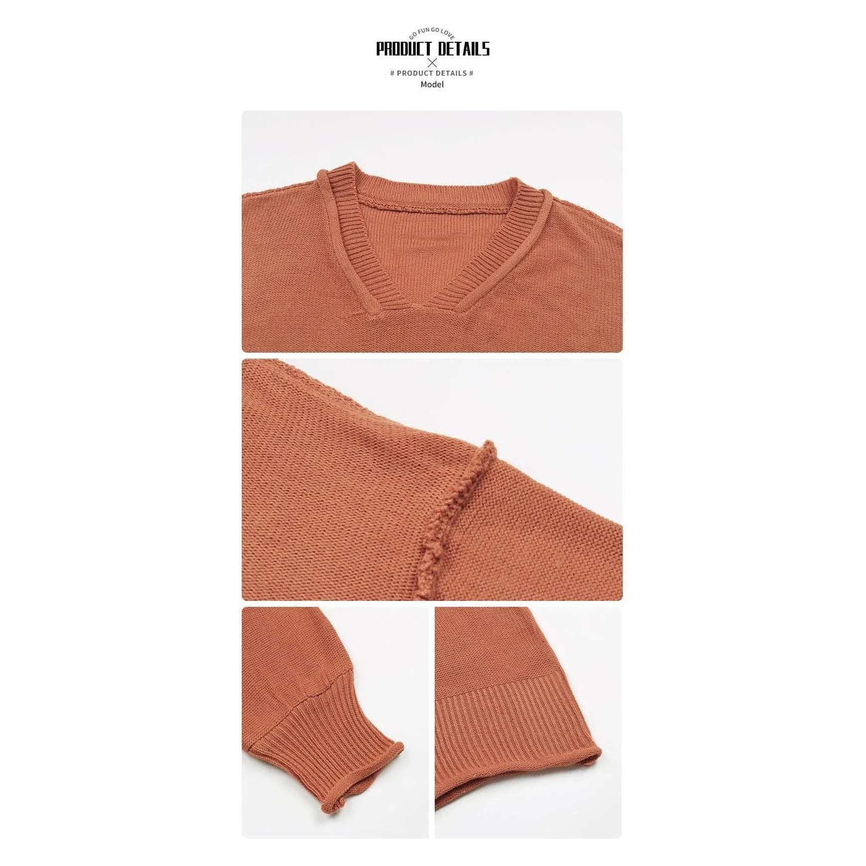 Long-sleeved Solid Color European and American Sweater