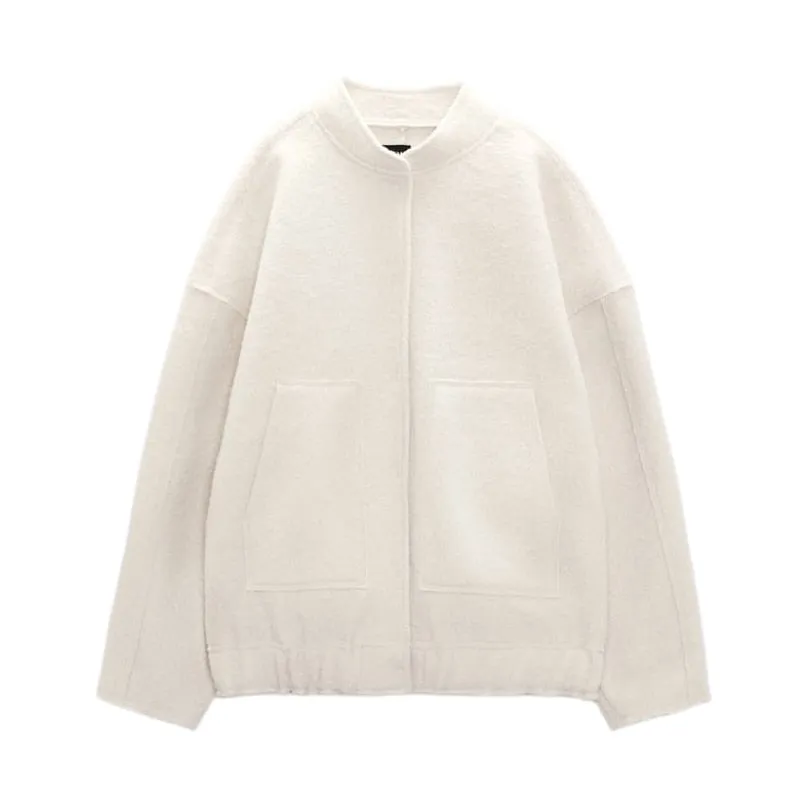 Long-sleeved tops for women: Hidden buttons, round neckline - Trendy fashion for any season