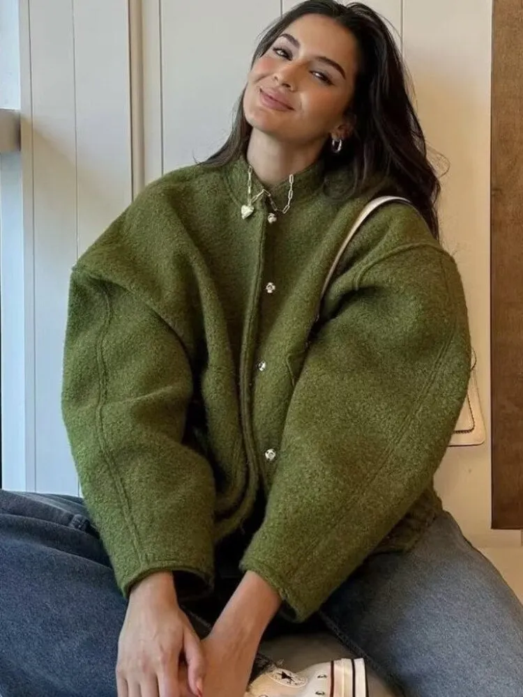 Long-sleeved tops for women: Hidden buttons, round neckline - Trendy fashion for any season
