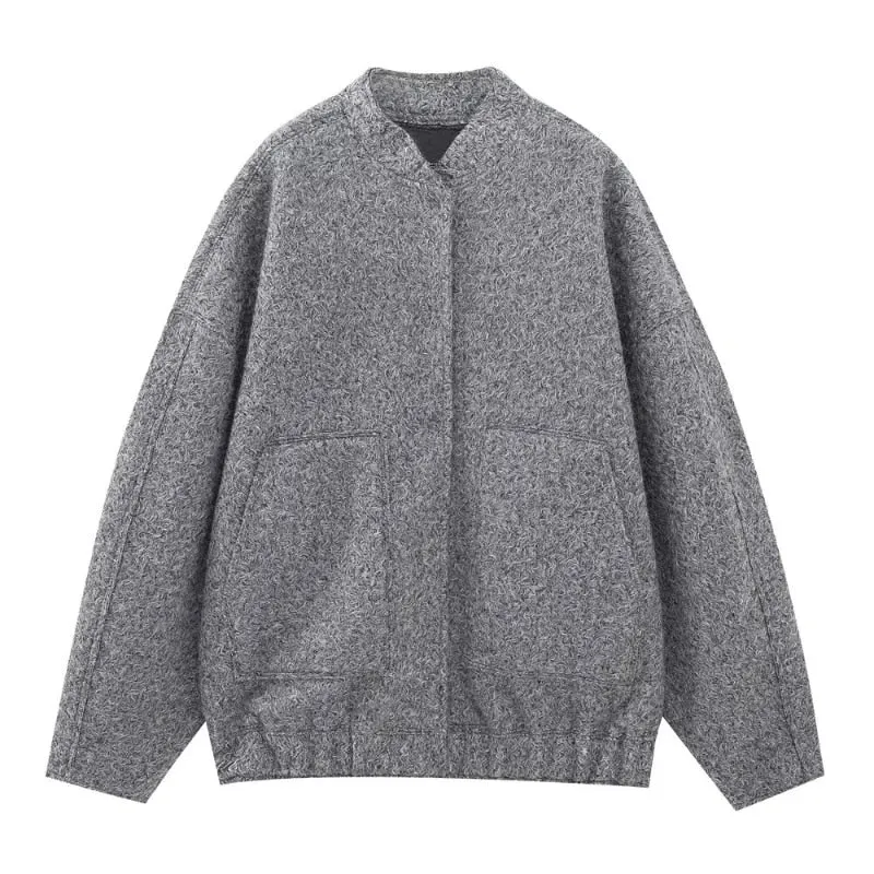 Long-sleeved tops for women: Hidden buttons, round neckline - Trendy fashion for any season