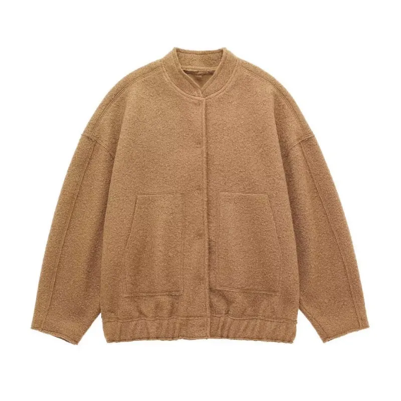 Long-sleeved tops for women: Hidden buttons, round neckline - Trendy fashion for any season