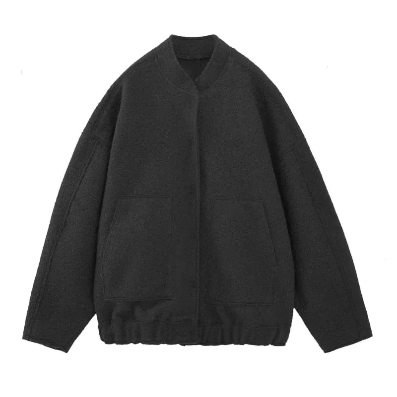 Long-sleeved tops for women: Hidden buttons, round neckline - Trendy fashion for any season
