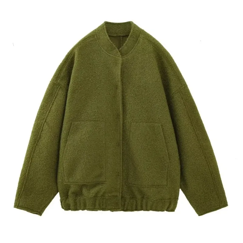 Long-sleeved tops for women: Hidden buttons, round neckline - Trendy fashion for any season