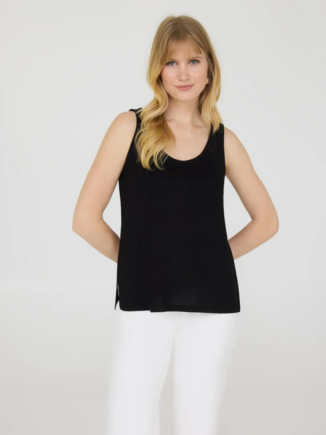 Loose Knit Sweater Tank Top