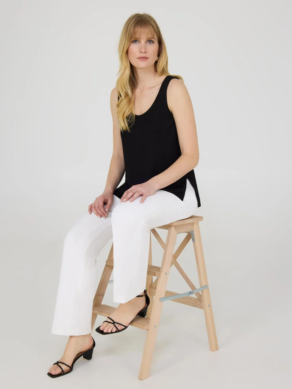 Loose Knit Sweater Tank Top