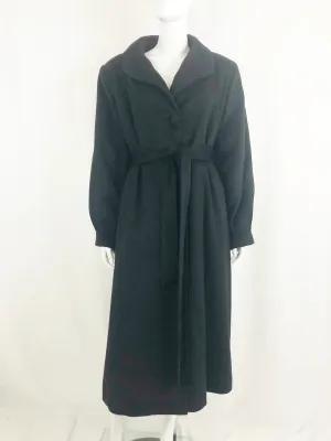 Loro Piana Belted Cashmere Coat With Mink Liner Size L