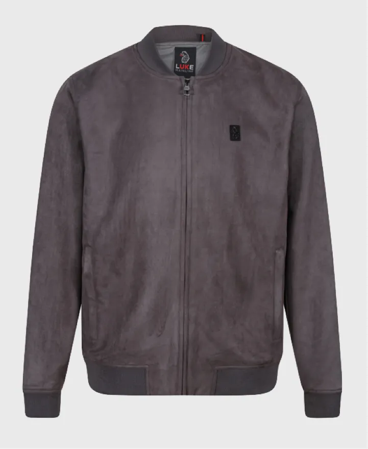 Luke 1977 Minky Marklew Suede Bomber Jacket Ash