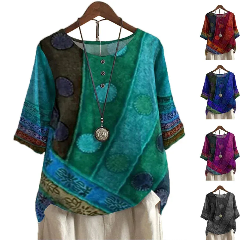 Maeve™ | Boho Patchwork Blouse