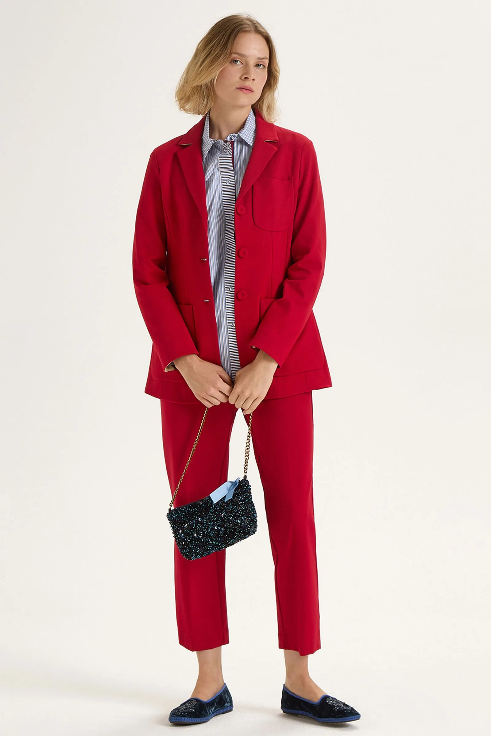 Maliparmi Comfy Jersey Trousers in Red