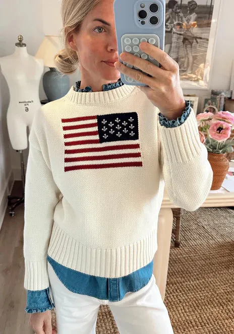 Marea Flag Sweater - Ivory