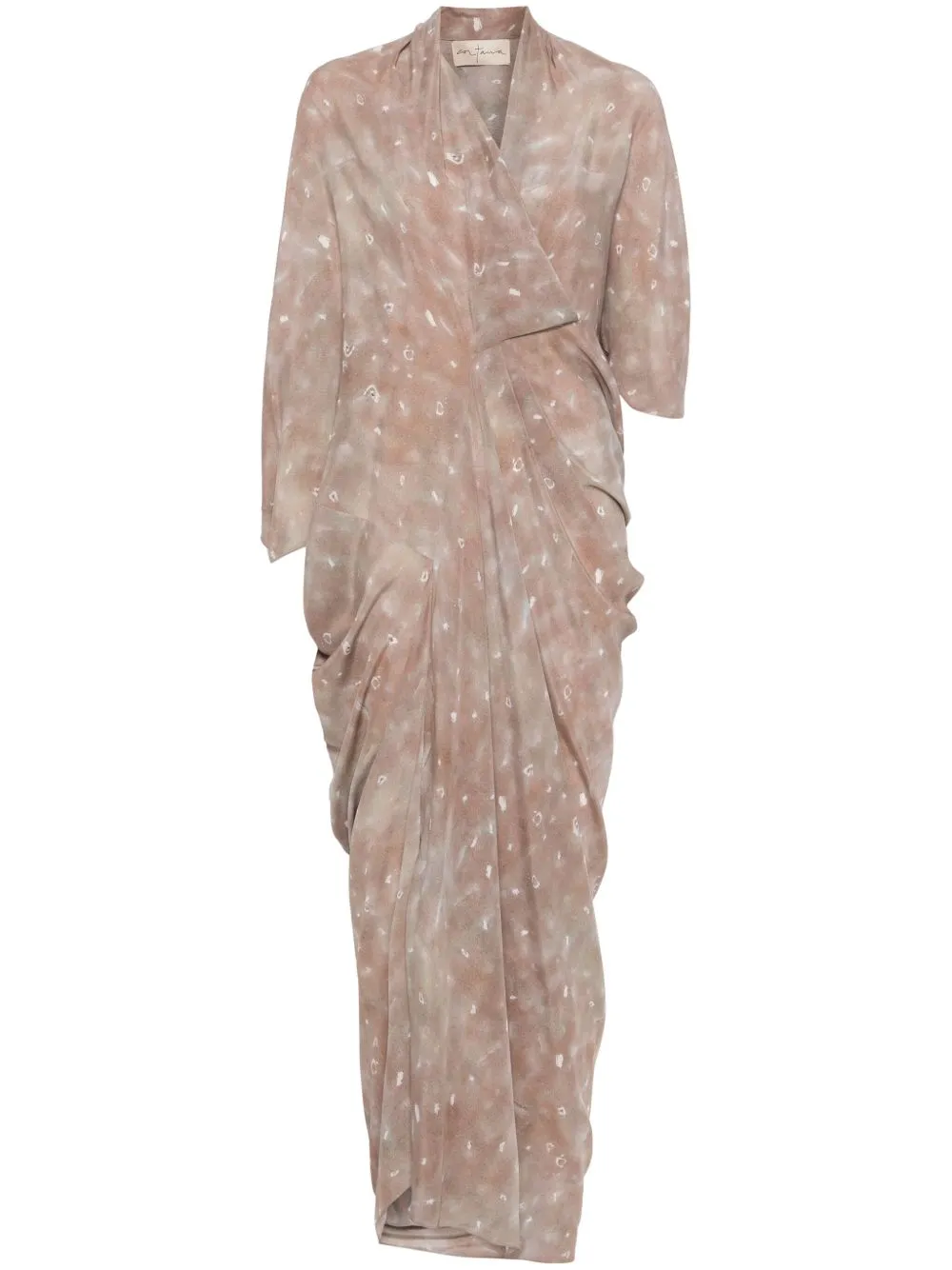 Mayu silk long dress